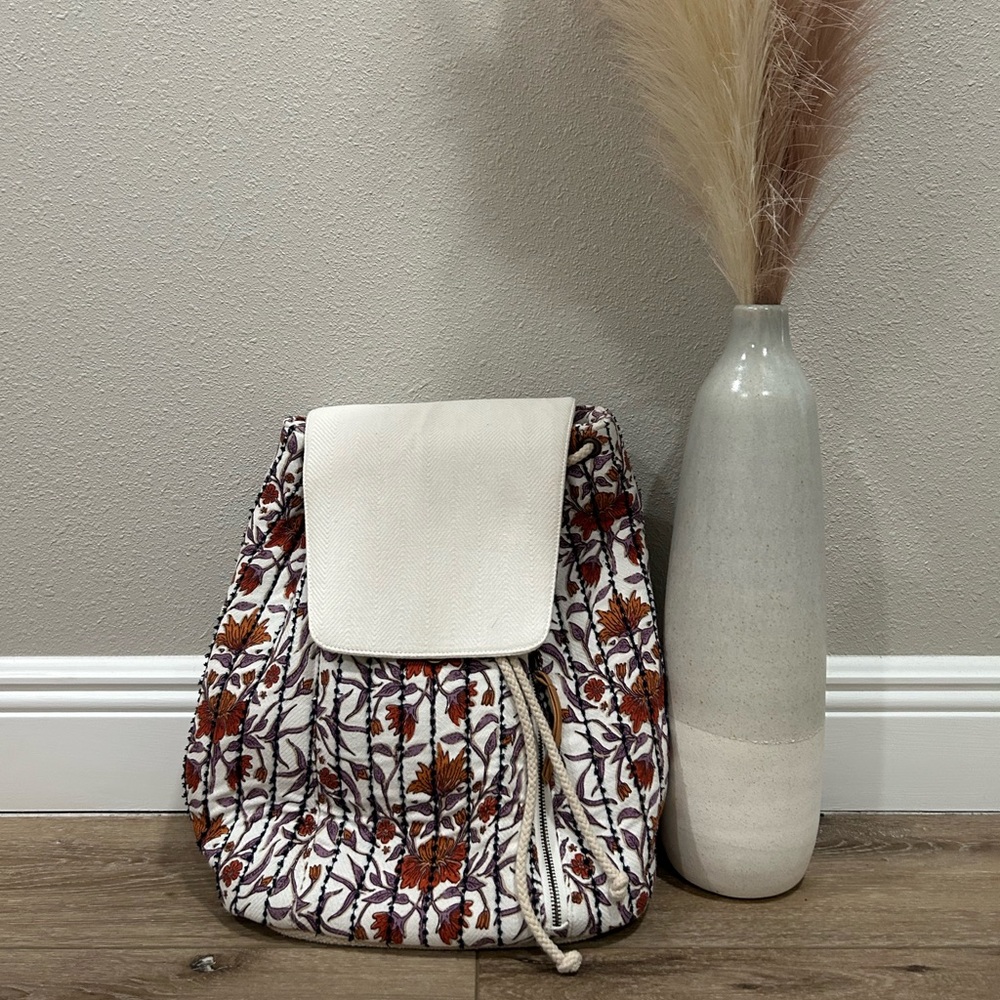 Vintage floral backpack